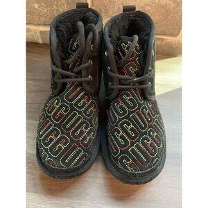 UGG Neumel II Black Chukka Suede Winter Boots Girls Youth Size 4